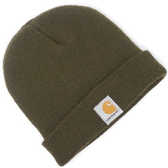 olive green carhartt beanie